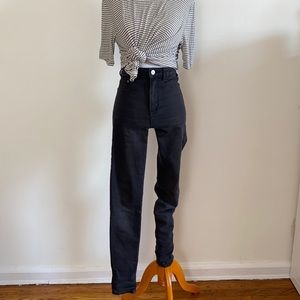 Dark grey denim skinny jeans